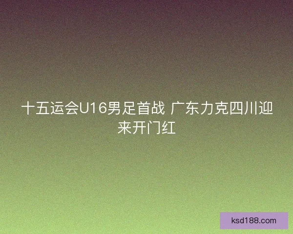 十五运会U16男足首战 广东力克四川迎来开门红 十五运会U16男足首战 广东力克四川迎来开门红